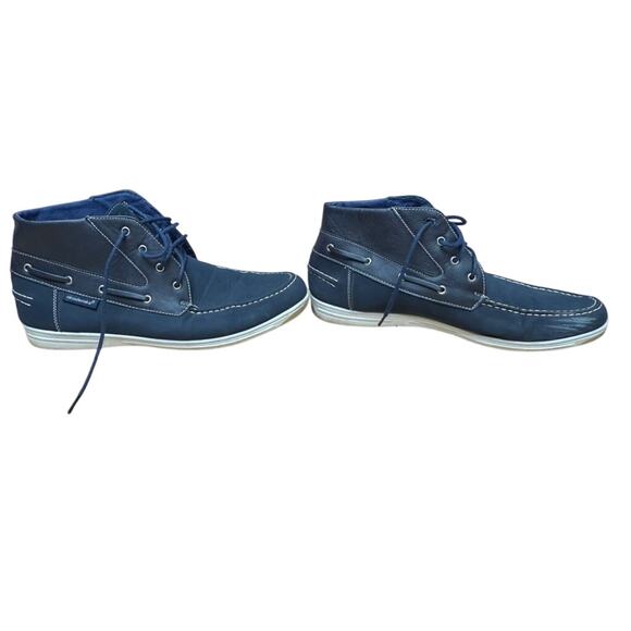 "AKADEMICS" Mens Lace up ankle boot Style SZ 10.5 Blue Preppy Student PLZ READ!! - Picture 2 of 11